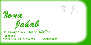 nona jakab business card